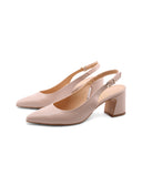 Décolleté slingback nude da donna