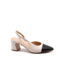 Decolleté slingback bicolor da donna
