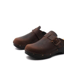 Zoccolo da donna in vera pelle