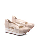 Tuhelj sneaker aperta con zeppa donna