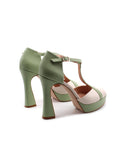 Décolleté open toe bicolor da donna