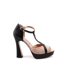 Décolleté open toe bicolor da donna