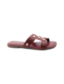 Millst ciabattina in pelle con borchie