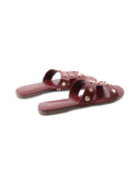 Millst ciabattina in pelle con borchie