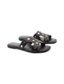 Millst ciabattina in pelle con borchie