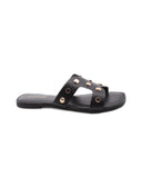 Millst ciabattina in pelle con borchie