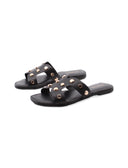 Millst ciabattina in pelle con borchie
