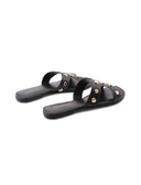 Millst ciabattina in pelle con borchie