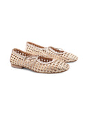 Worden ballerina in pelle intrecciata