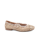 Worden ballerina in pelle intrecciata