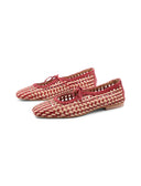 Worden ballerina in pelle intrecciata