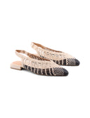 Magarini ballerina in pelle intrecciata