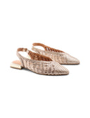 Magarini ballerina in pelle intrecciata