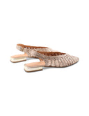 Magarini ballerina in pelle intrecciata