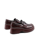 Mocassino bordeaux platform da donna