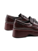 Mocassino bordeaux platform da donna