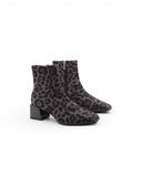 Stivaletto elastico animalier da donna