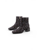 Stivaletto elastico animalier da donna