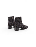 Stivaletto elastico animalier da donna