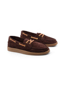 Boat shoes scamosciata da donna