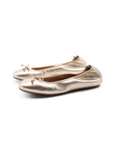 Ballerina in pelle metallizzata donna