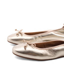 Ballerina in pelle metallizzata donna
