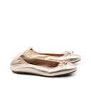 Ballerina in pelle metallizzata donna
