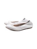 Ballerina in pelle con fiocco da donna