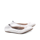 Ballerina in pelle con fiocco da donna