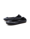 Ballerina in pelle con fiocco da donna