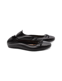 Ballerina in pelle con fiocco da donna