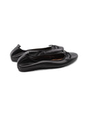 Ballerina in pelle con fiocco da donna