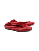 Ballerina in pelle con fiocco da donna