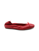 Ballerina in pelle con fiocco da donna