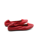 Ballerina in pelle con fiocco da donna