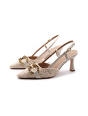 Décolleté slingback gioiello da donna