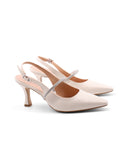 Décolleté gioiello slingback con strass