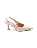 Décolleté gioiello slingback con strass