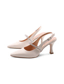Décolleté gioiello slingback con strass