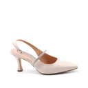 Décolleté gioiello slingback con strass
