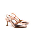 Décolleté slingback con tomaia laminata