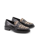 Penny loafer animalier da donna