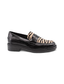 Penny loafer animalier da donna