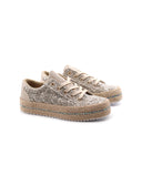 Sneaker in tessuto con ricami da donna