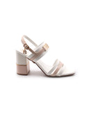 Sandalo bicolore con tacco da donna
