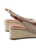 Sandali espadrillas con zeppa da donna