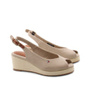 Sandali espadrillas con zeppa da donna