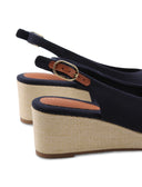 Sandali espadrillas con zeppa da donna