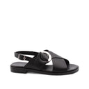 Sandalo in vera pelle con fibbia donna
