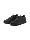 Sneaker blu in pelle da uomo